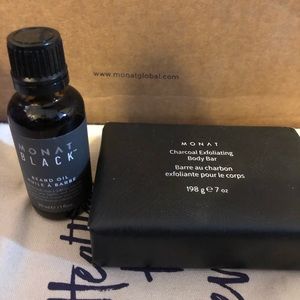 MONAT Beard oil & charcoal bar